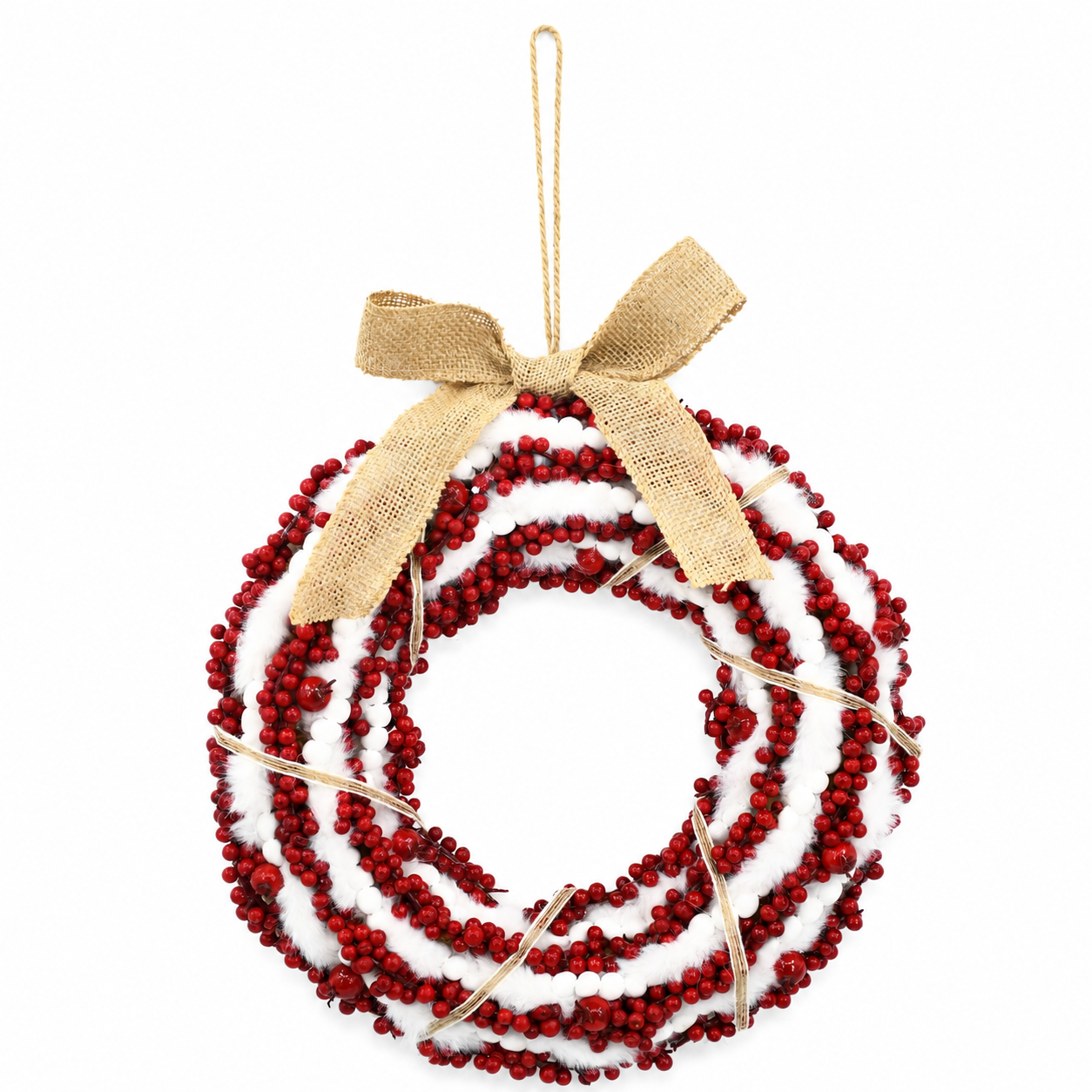 Artificial Red Berry Christmas Wreath Gift for Home Holiday Festival Decoration