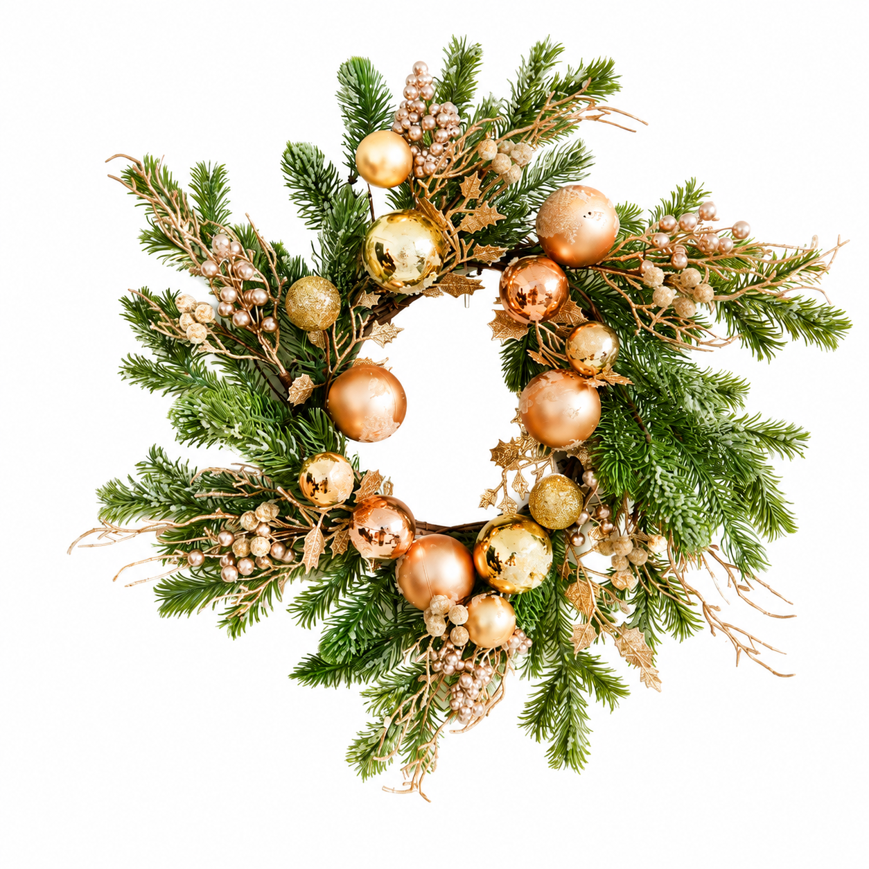 Artificial Christmas Pine Wreath Ornament for Home Christmas Party Decoration