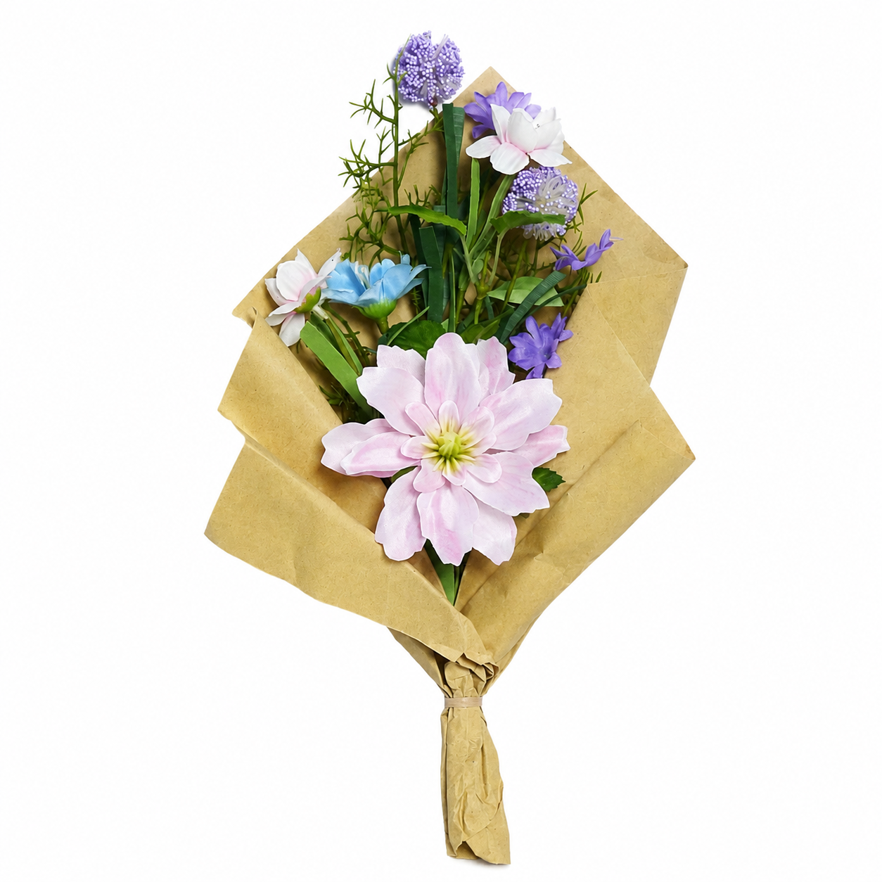 Decorative Artificial Flower Bouquet with Craft Paper for Home Wedding Decoration