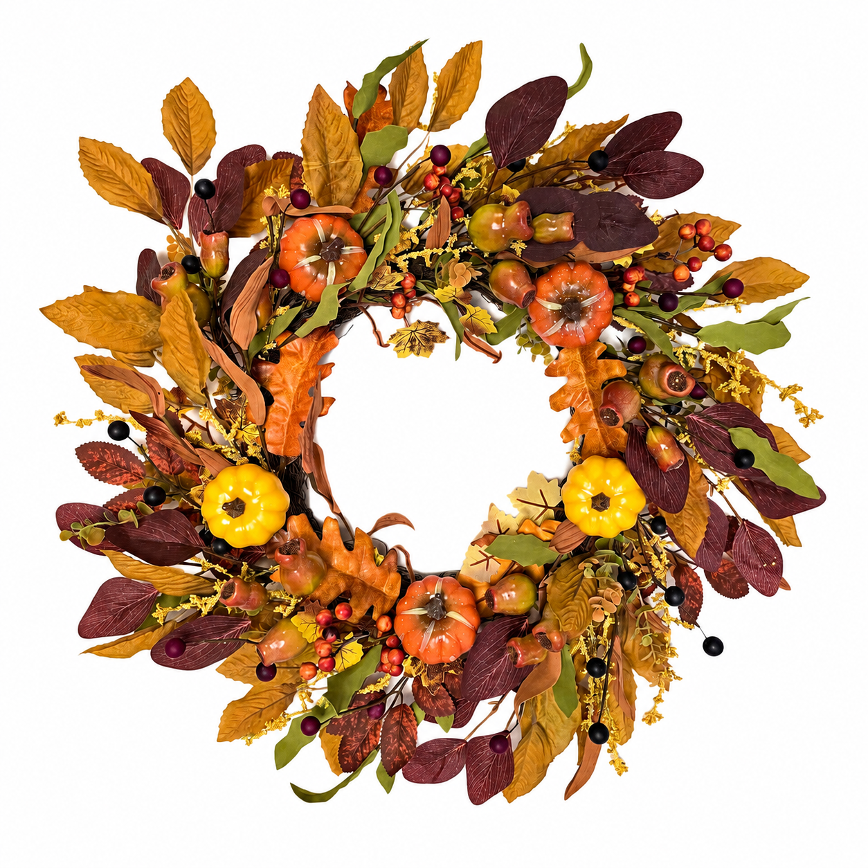 Wholesale Decorative Artificial Wreath for Fall Wall Christmas Holiday Decoration
