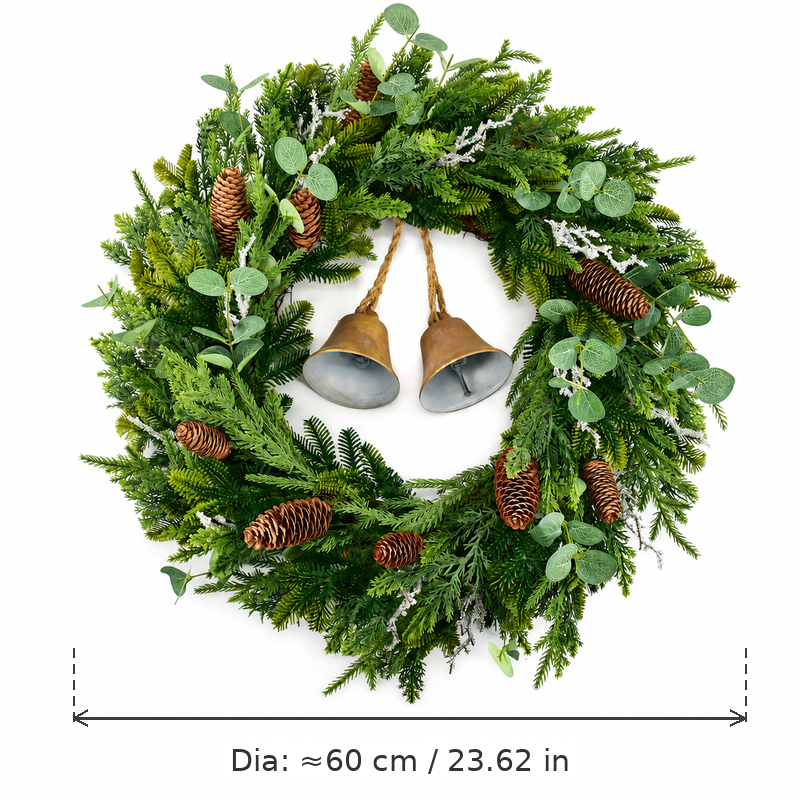 Artificial Wreath Christmas Ornaments for Christmas Home Door Wall Decoration