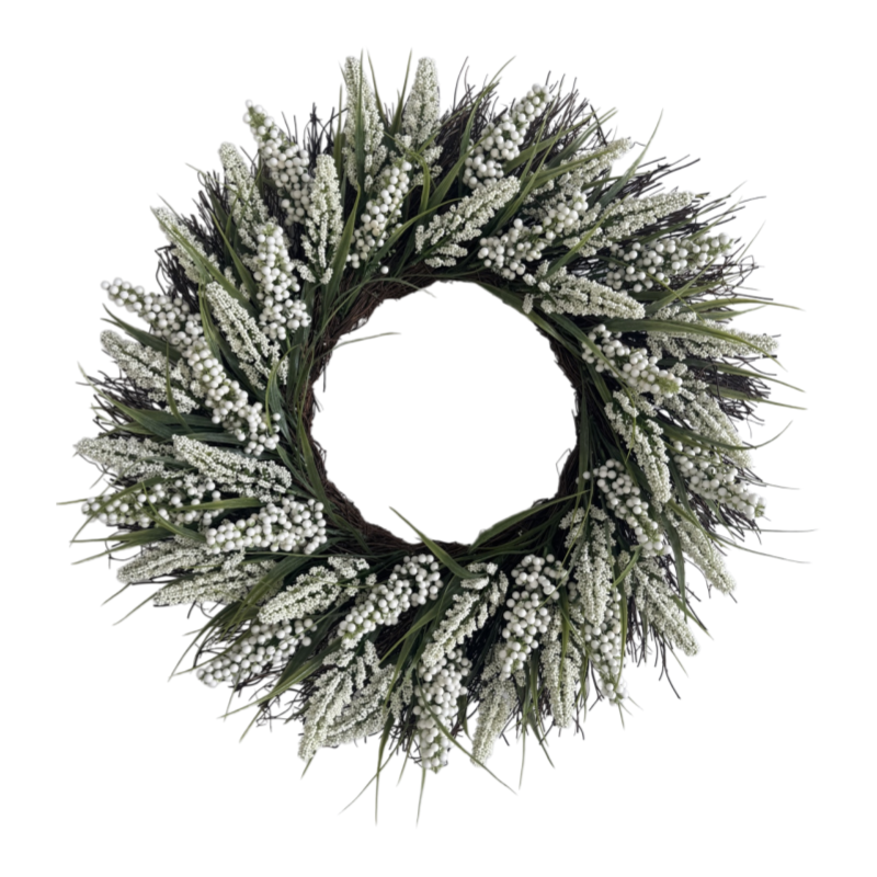 Artificial Wreath Flower Lavender Lifelike for Christmas Home Wall Decoration
